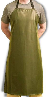 DEBIK PVC Home Use Apron - Free Size(Green, Single Piece)