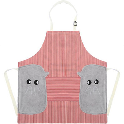 Leeonz PVC Chef's Apron - Free Size(Red, Single Piece)