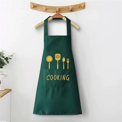 PAVITYAKSH Polyester Home Use Apron - Medium(Green, Single Piece)