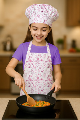 OASIS Cotton Chef's Apron - Free Size(Lavender, Single Piece)