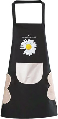 DVH Polyester Chef's Apron - Free Size(Black, Single Piece)