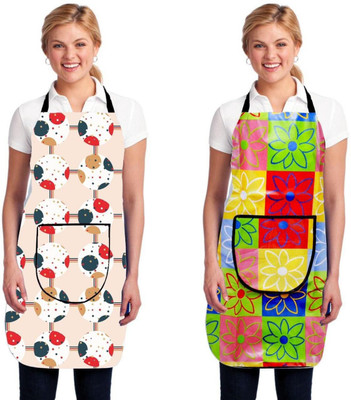 Acoma PVC Chef's Apron - Free Size(White, Pack of 2)