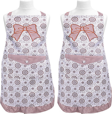 KUBER INDUSTRIES Cotton Home Use Apron - Free Size(Green, Pack of 2)