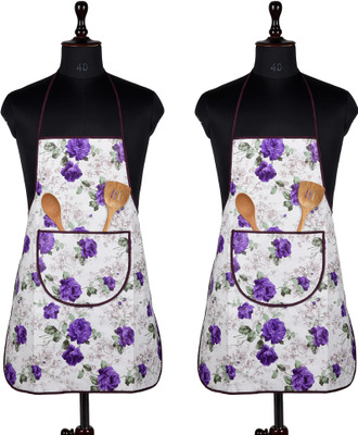 KUBER INDUSTRIES PVC Home Use Apron - Free Size(White, Pack of 2)