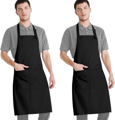 Qmato Polyester Grooming Apron - Free Size(Black, Pack of 2)