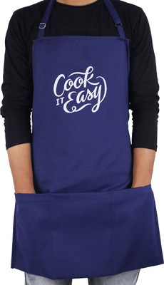 mesar Polyester Home Use Apron - Free Size(Dark Blue, Single Piece)