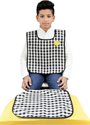 ANSHIKA ENTERPRISES Cotton Home Use Apron - Free Size(Black, White, Single Piece)