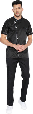 Associated Uniforms Blended Chef's Apron - 3XL(Black, Silver, Single Piece)