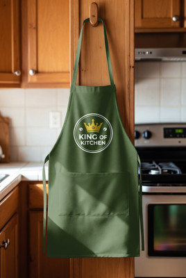 AREVOX Cotton Chef's Apron - Free Size(Green, Single Piece)