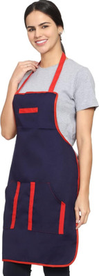 STYLZI PVC Home Use Apron - Free Size(Dark Blue, Single Piece)