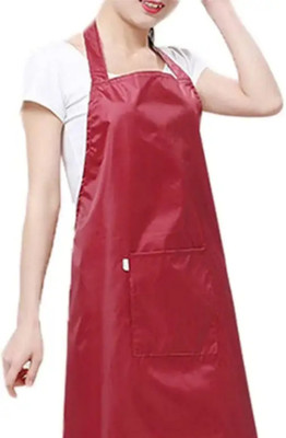 AIKOZIYA PVC Home Use Apron - Free Size(Red, Single Piece)
