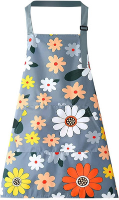 DARSHANAM WORLD Polyester Chef's Apron - Free Size(Grey, Orange, Yellow, Single Piece)