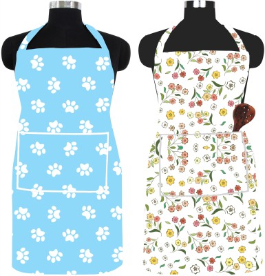 Ascension PVC Chef's Apron - Free Size(Light Blue, White, Yellow, Pack of 2)