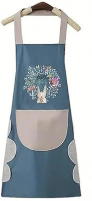 BROTHERHOODTEX Polyester Chef's Apron - Free Size(Blue, Single Piece)