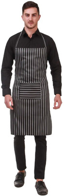 Ashmakam Polyester Chef's Apron - Free Size(Black, Pack of 2)