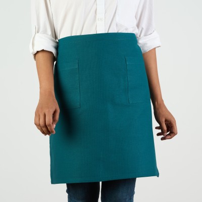 KITES CREATION Cotton Home Use Apron - XXL(Dark Green, Pack of 2)