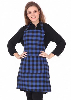 TINY HANDS Polyester Chef's Apron - Free Size(Blue, Single Piece)