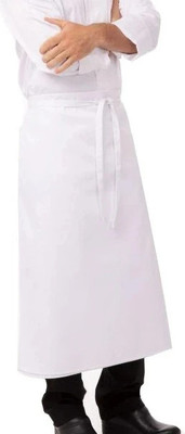 adhyah Cotton Chef's Apron - Free Size(White, Single Piece)