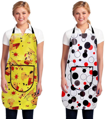Acoma PVC Grooming Apron - Free Size(Brown, Black, Pack of 2)