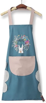 CLUZE Polyester Chef's Apron - Free Size(Blue, Pack of 2)