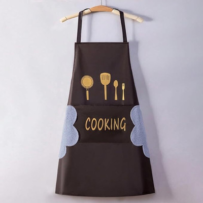 Ashmakam Polyester Chef's Apron - Free Size(Black, Black, Pack of 2)