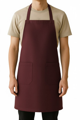Bakale Dresses Cotton, Polyester Home Use Apron - Free Size(Maroon, Single Piece)