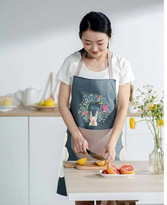 ShoppoWorld Polyester Chef's Apron - Free Size(Grey, Single Piece)