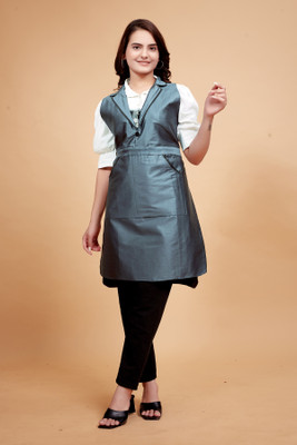 JAY RAMDEV CREATION Cotton Chef's Apron - Free Size(Grey, Single Piece)