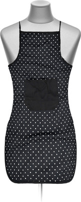 KUBER INDUSTRIES Cotton Home Use Apron - Free Size(Black, Single Piece)