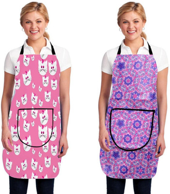 Acoma PVC Grooming Apron - Free Size(Brown, White, Pack of 2)