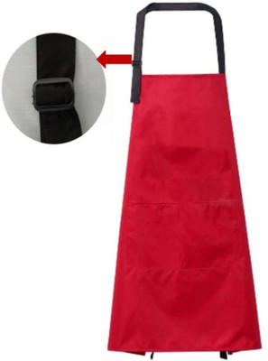 Gaffar Enterprises PVC Home Use Apron - Free Size(Red, Single Piece)