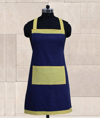SWITCHON Polyester Home Use Apron - Free Size(Blue, Single Piece)