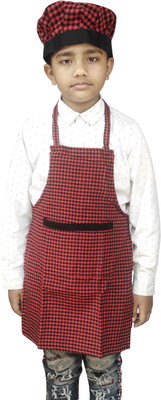 SWITCHON Cotton Chef's Apron - XS(Maroon, Single Piece)