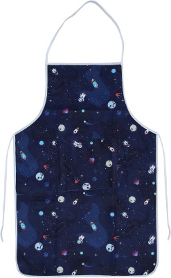 AAZEEM Cotton Home Use Apron - Medium(Dark Blue, Single Piece)