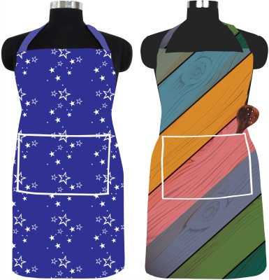Ascension PVC Chef's Apron - Free Size(Dark Blue, Brown, Multicolor, Pack of 2)