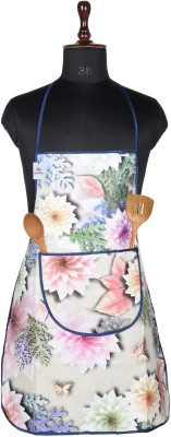 Heart Home PVC Home Use Apron - Free Size(Brown, Single Piece)