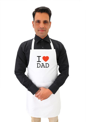 SWITCHON Polyester Home Use Apron - Free Size(White, Single Piece)