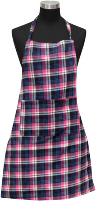 ProtClothing Cotton Home Use Apron - Large(Blue, Pink, Black, White, Single Piece)