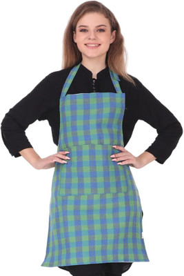 TINY HANDS Polyester Chef's Apron - Free Size(Green, Single Piece)