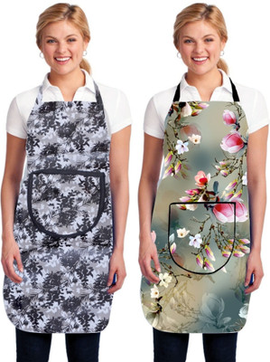 Ritul Cares PVC Home Use Apron - Free Size(Multicolor, Pack of 2)
