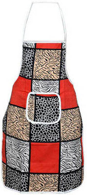 RRcrafts Blended Home Use Apron - Medium(Red, Single Piece)