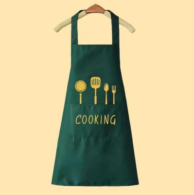 Adorn Polyester Home Use Apron - Free Size(Dark Green, Single Piece)