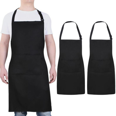 TENNYCER PVC Home Use Apron - Free Size(Black, Pack of 2)