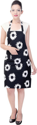 SWITCHON Cotton Home Use Apron - Free Size(Black, Single Piece)