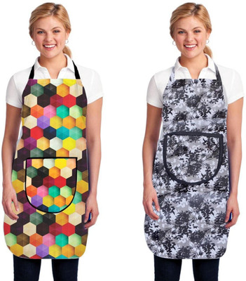 Acoma PVC Grooming Apron - Free Size(Multicolor, White, Pack of 2)