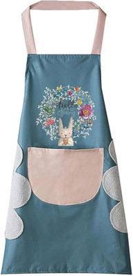 EKESHVAR Polyester Home Use Apron - Free Size(Light Blue, Single Piece)