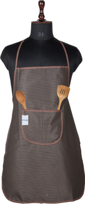 HOMESTIC PVC Home Use Apron - Free Size(Brown, Single Piece)