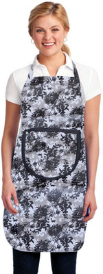 INSANESWORM Nylon Home Use Apron - Free Size(Grey, Single Piece)