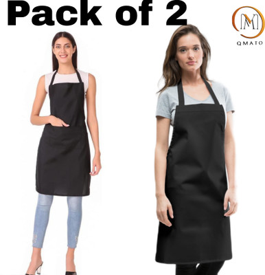 Qmato PVC Grooming Apron - Free Size(Black, Pack of 2)