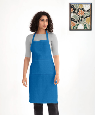 OASIS Cotton Home Use Apron - Free Size(Dark Blue, Single Piece)